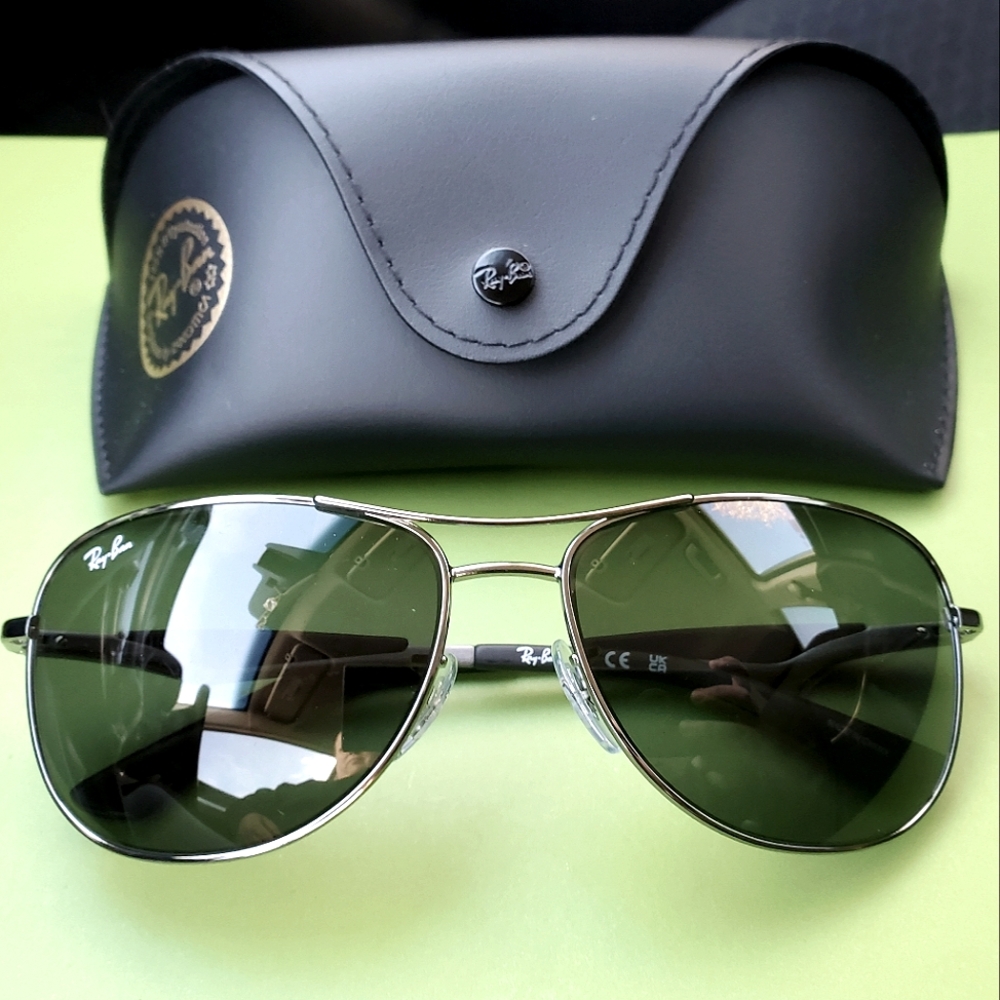 Ray-Ban RB3519 Gunmetal Aviator Sunglasses